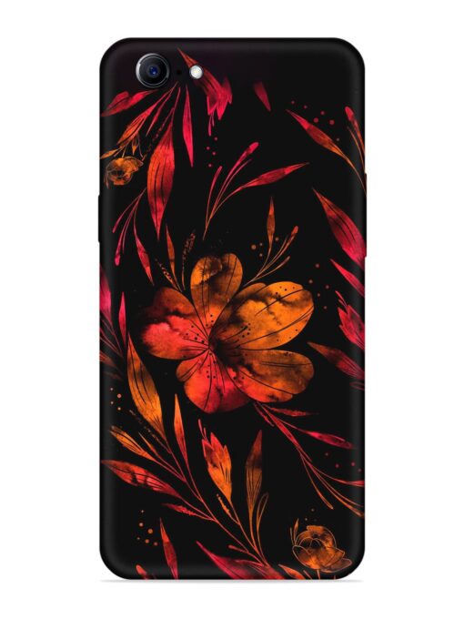 Red Flower Painting Embossed Soft Silicone Case for Oppo A57 (2016) Zapvi