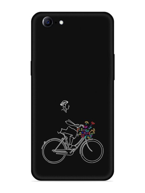 Minimalist Cycle Art Embossed Soft Silicone Case for Oppo A57 (2016) Zapvi