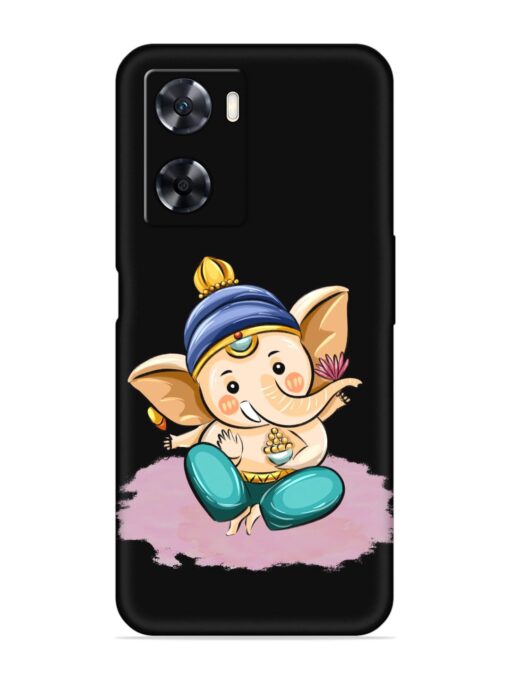 Bal Ganesh Vector Art Embossed Soft Silicone Case for Oppo A57 (4G)