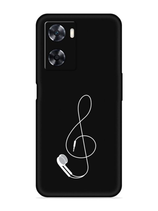 Music Earphone Vector Embossed Soft Silicone Case for Oppo A57 (4G)