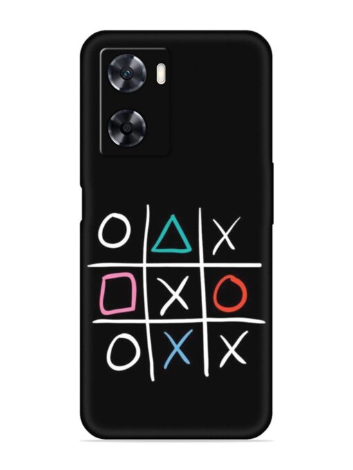 Super Neon Tic-Tac-Toe Embossed Soft Silicone Case for Oppo A57 (4G)