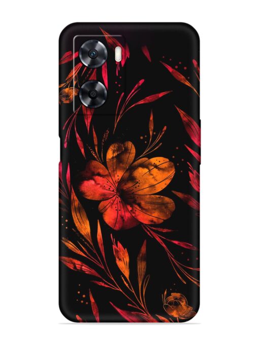 Red Flower Painting Embossed Soft Silicone Case for Oppo A57 (4G) Zapvi