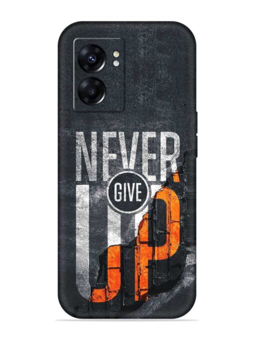 Never Give Up Embossed Soft Silicone Case for Oppo A57 (5G)