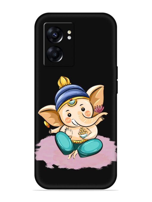 Bal Ganesh Vector Art Embossed Soft Silicone Case for Oppo A57 (5G) Zapvi