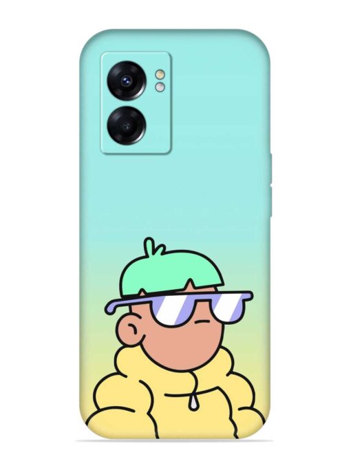 Doodles Cool Character Embossed Soft Silicone Case for Oppo A57 (5G) Zapvi