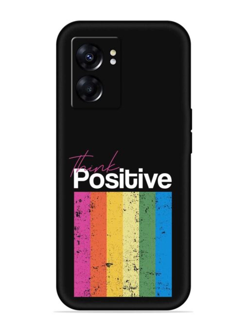 Think Positive Typography Embossed Soft Silicone Case for Oppo A57 (5G) Zapvi