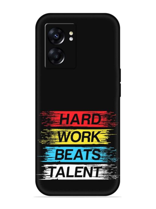 Hard Work Beats Embossed Soft Silicone Case for Oppo A57 (5G)