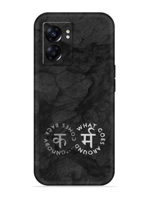 Karma Hindi Word Embossed Soft Silicone Case for Oppo A57 (5G) Zapvi