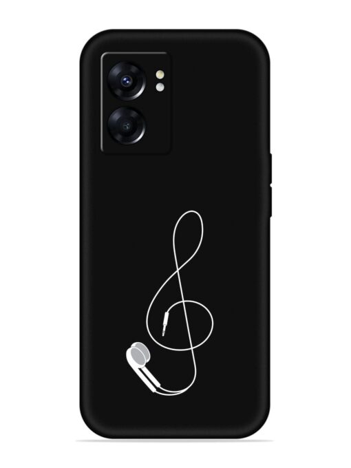 Music Earphone Vector Embossed Soft Silicone Case for Oppo A57 (5G) Zapvi