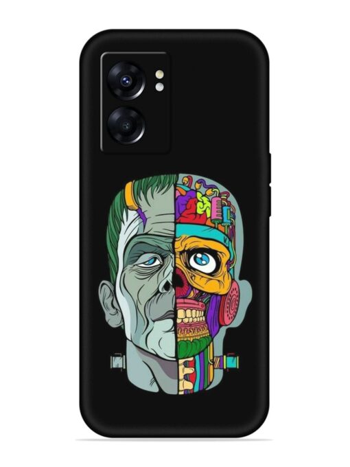 Men Vs Skull Embossed Soft Silicone Case for Oppo A57 (5G)