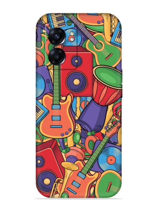 Colorful Music Art Embossed Soft Silicone Case for Oppo A57 (5G)