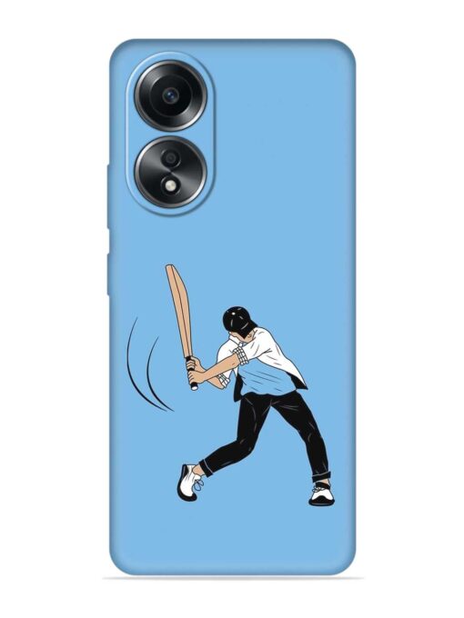 Cricket Gully Boy Embossed Soft Silicone Case for Oppo A58