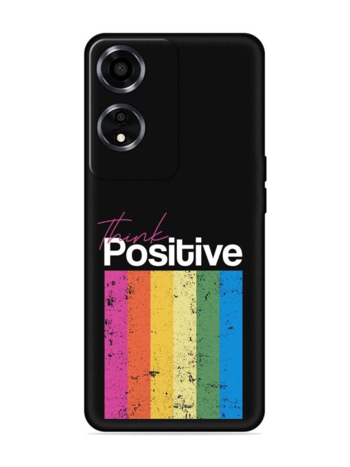 Think Positive Typography Embossed Soft Silicone Case for Oppo A59 (5G)