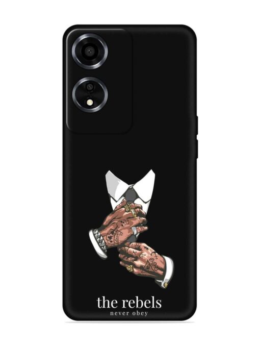 Rebels Slogan Man Embossed Soft Silicone Case for Oppo A59 (5G)