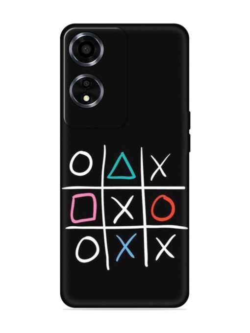 Super Neon Tic-Tac-Toe Embossed Soft Silicone Case for Oppo A59 (5G)