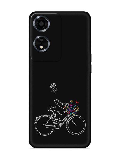 Minimalist Cycle Art Embossed Soft Silicone Case for Oppo A59 (5G) Zapvi