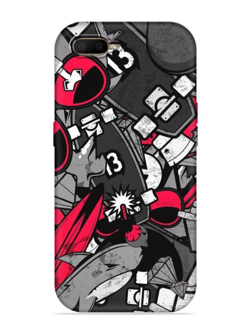 Fictional Doodle Embossed Soft Silicone Case for Oppo A5S