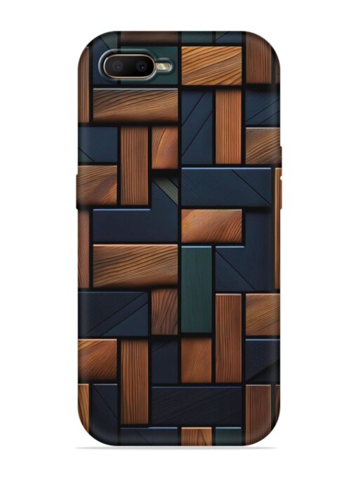 Wooden Background Cubes Embossed Soft Silicone Case for Oppo A5S Zapvi