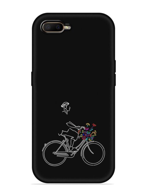 Minimalist Cycle Art Embossed Soft Silicone Case for Oppo A5S Zapvi