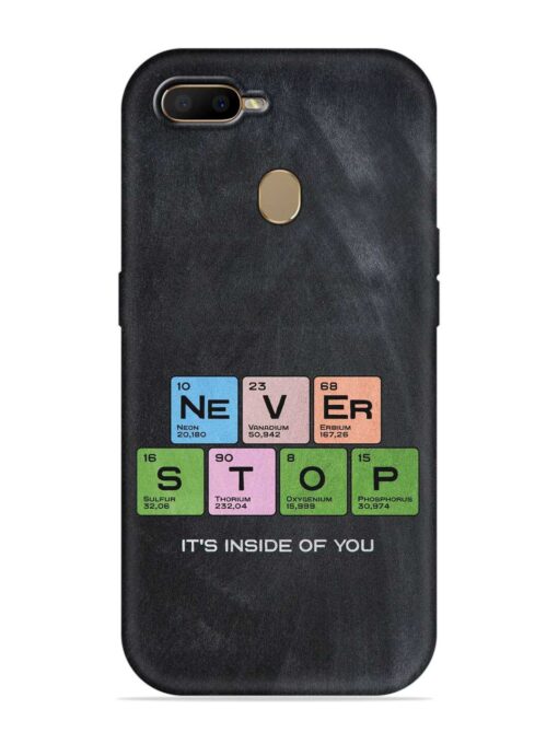 Never Stop It'S Inside Of You Embossed Soft Silicone Case for Oppo A7 Zapvi