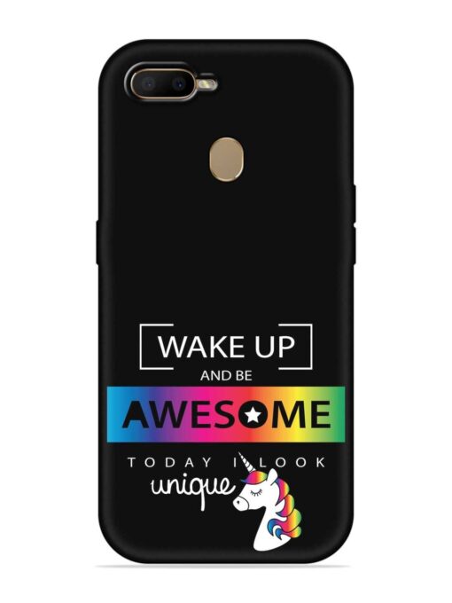 Inspirational Quote Unicorn Embossed Soft Silicone Case for Oppo A7 Zapvi