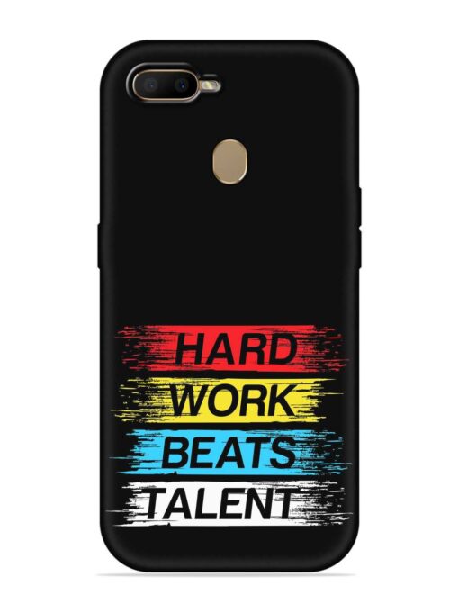 Hard Work Beats Embossed Soft Silicone Case for Oppo A7 Zapvi