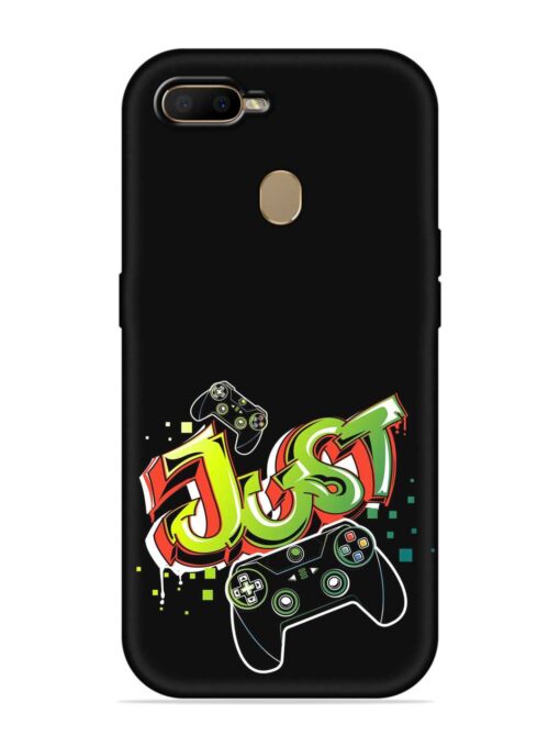 Graffiti Gamepad Illustration Embossed Soft Silicone Case for Oppo A7