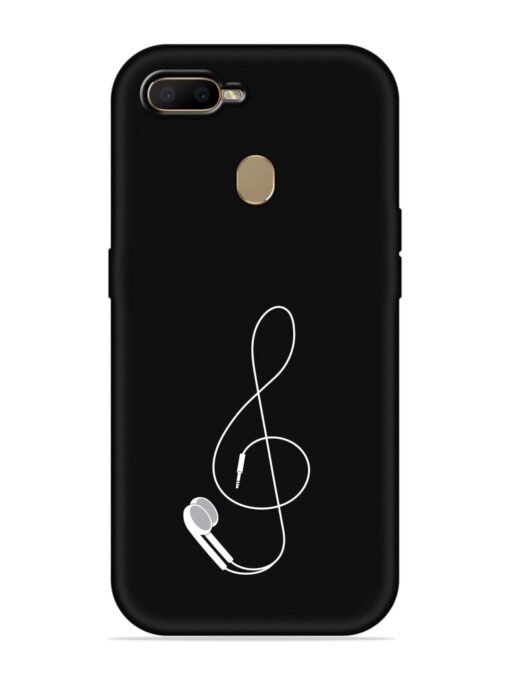 Music Earphone Vector Embossed Soft Silicone Case for Oppo A7 Zapvi