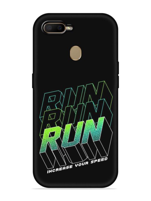 Run Embossed Soft Silicone Case for Oppo A7 Zapvi