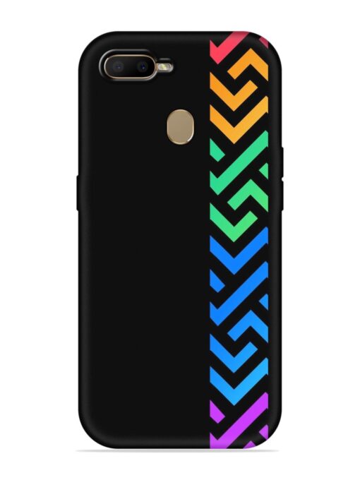 Colorshape Stripes Embossed Soft Silicone Case for Oppo A7 Zapvi