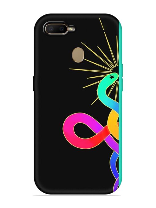 Art Geometric Abstraction Embossed Soft Silicone Case for Oppo A7 Zapvi