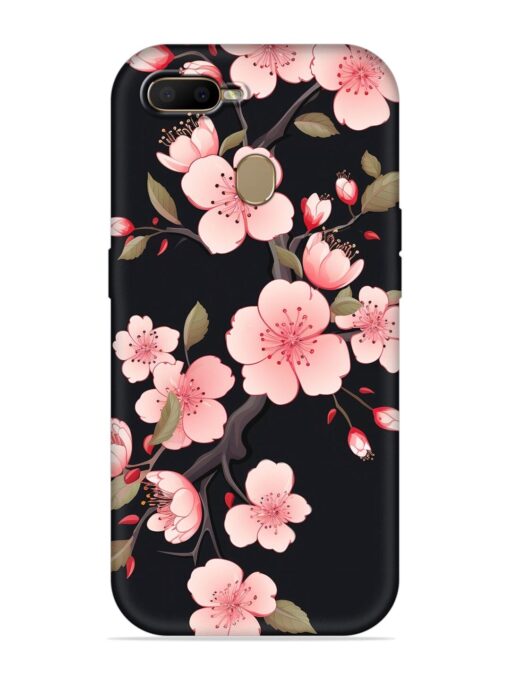 Cherry Blossom Embossed Soft Silicone Case for Oppo A7 Zapvi