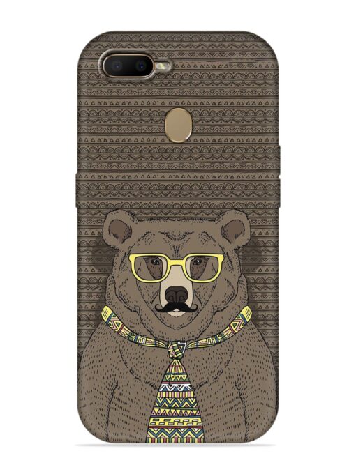 Grizzly Bear Embossed Soft Silicone Case for Oppo A7 Zapvi