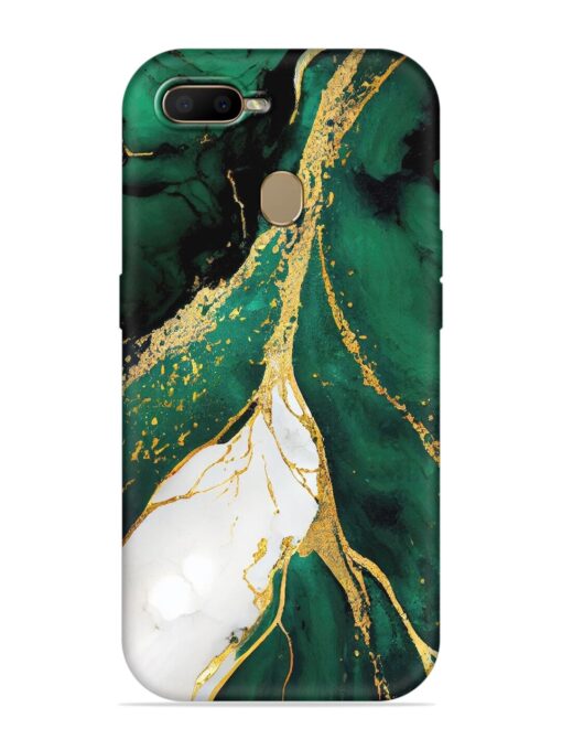 Blue Marble Art Embossed Soft Silicone Case for Oppo A7 Zapvi