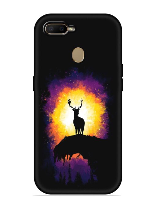 Elk Animal Art Embossed Soft Silicone Case for Oppo A7 Zapvi