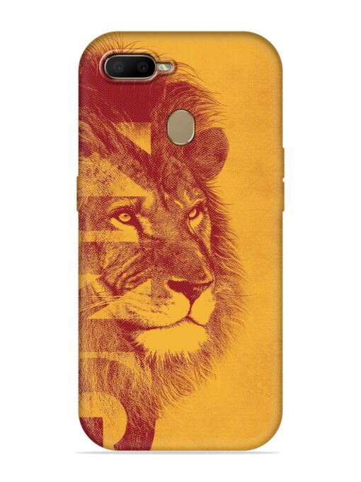 Gold Lion Crown Art Embossed Soft Silicone Case for Oppo A7