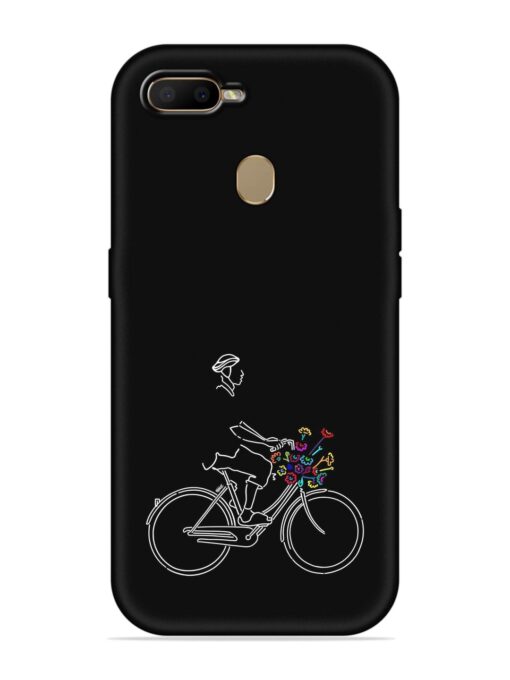 Minimalist Cycle Art Embossed Soft Silicone Case for Oppo A7 Zapvi