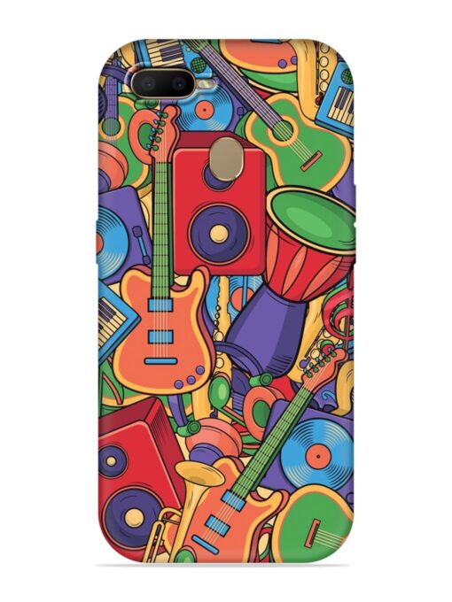 Colorful Music Art Embossed Soft Silicone Case for Oppo A7