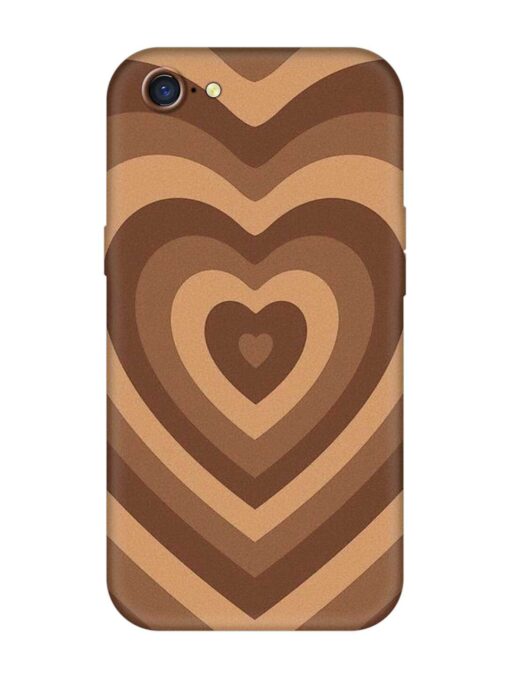 Brown Heart Embossed Soft Silicone Case for Oppo A71 Zapvi