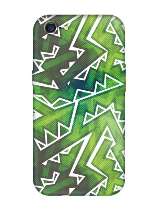 Green Graffiti Seamless Embossed Soft Silicone Case for Oppo A71 Zapvi