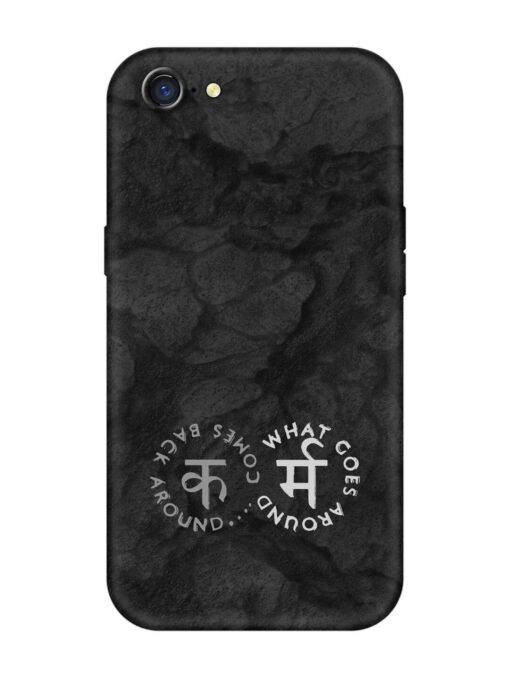 Karma Hindi Word Embossed Soft Silicone Case for Oppo A71