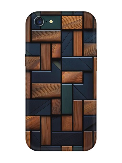 Wooden Background Cubes Embossed Soft Silicone Case for Oppo A71