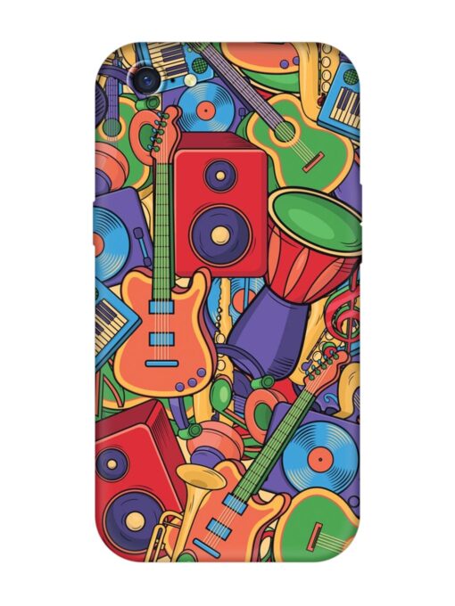 Colorful Music Art Embossed Soft Silicone Case for Oppo A71