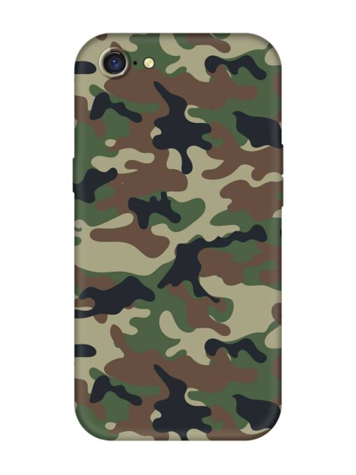 Army Military Camouflage Dark Green Embossed Soft Silicone Case for Oppo A71K Zapvi