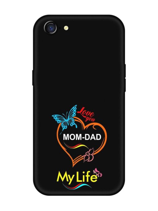 Love You Mom Dad Embossed Soft Silicone Case for Oppo A71K