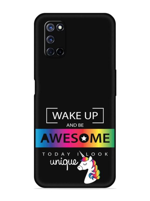 Inspirational Quote Unicorn Embossed Soft Silicone Case for Oppo A72 Zapvi