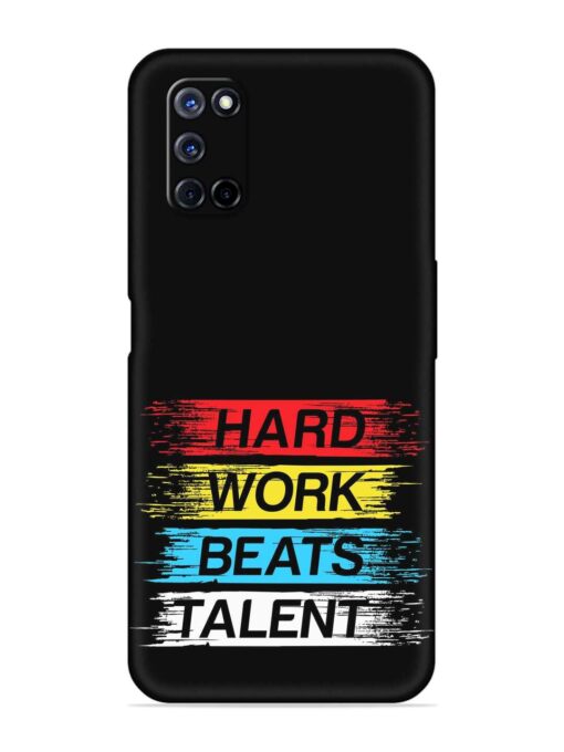 Hard Work Beats Embossed Soft Silicone Case for Oppo A72