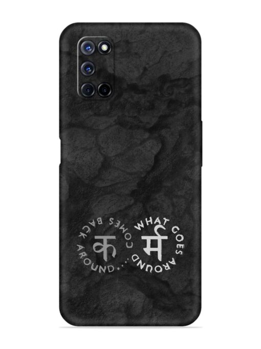 Karma Hindi Word Embossed Soft Silicone Case for Oppo A72