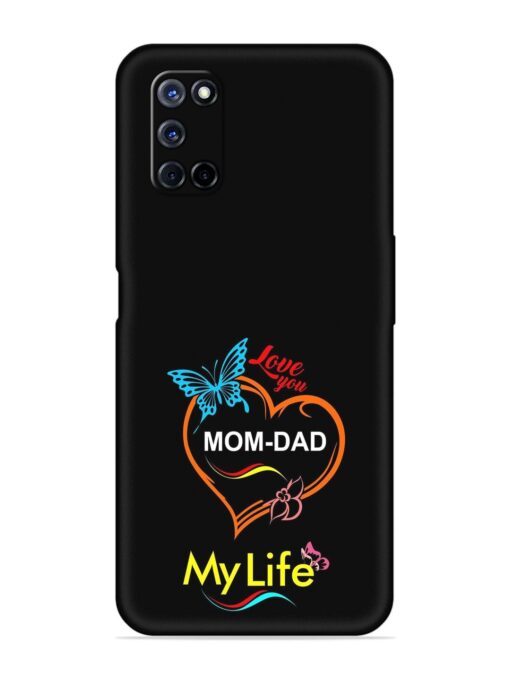 Love You Mom Dad Embossed Soft Silicone Case for Oppo A72