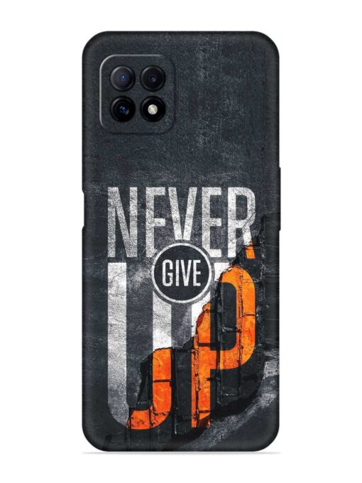 Never Give Up Embossed Soft Silicone Case for Oppo A73 Zapvi